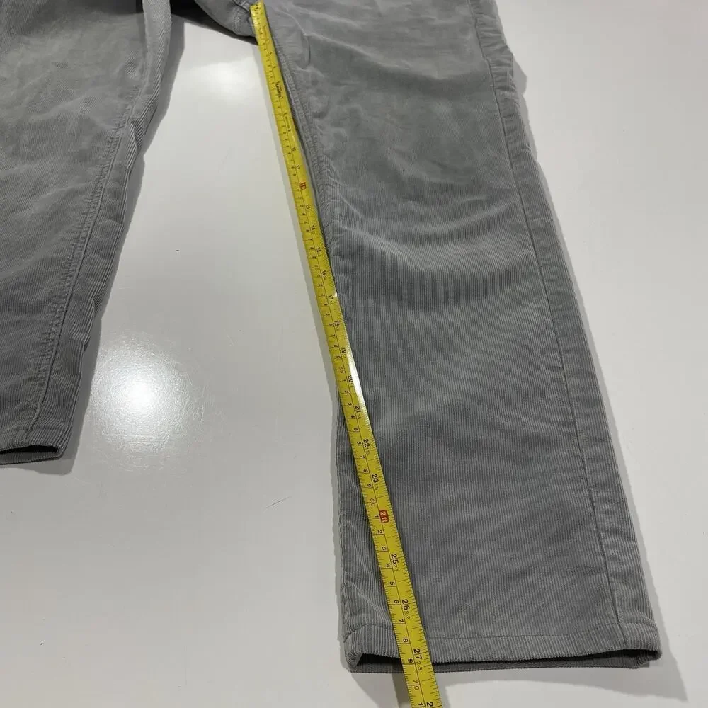 Marine Layer Pants Men’s 32 X 30 Gray Corduroy Cambridge Cord Casual Stretch